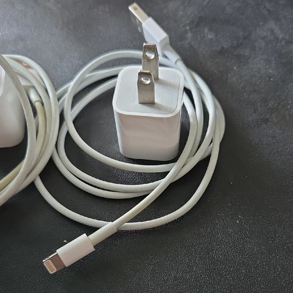 White USB Charging Cable and Adapter Set